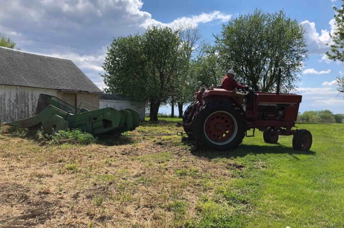 Orchard Fence Removal, New Tires & Corn Picker Move
