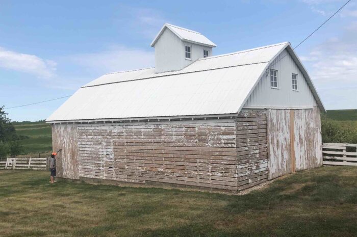 Corn Crib Paint Prep